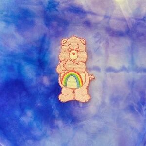 Vintage Care Bear y2k Embroidered Iron on Transfer/Patch Classic Pink Cheer Bear